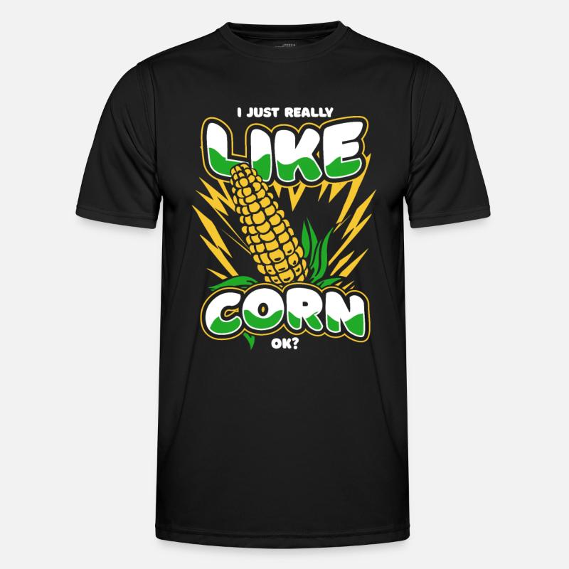 Mais Maiskolben Bauer - Männer Funktions-T-Shirt - Schwarz