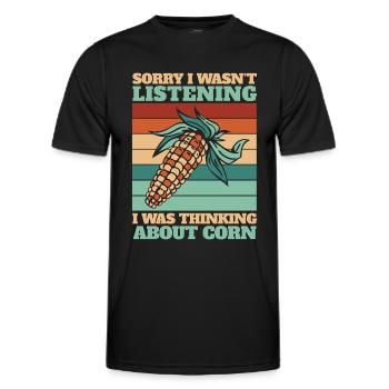 Maize Corncob Farmer - Men's Functional T-Shirt - black - Front - AI Model Male 178 dark (178cm)