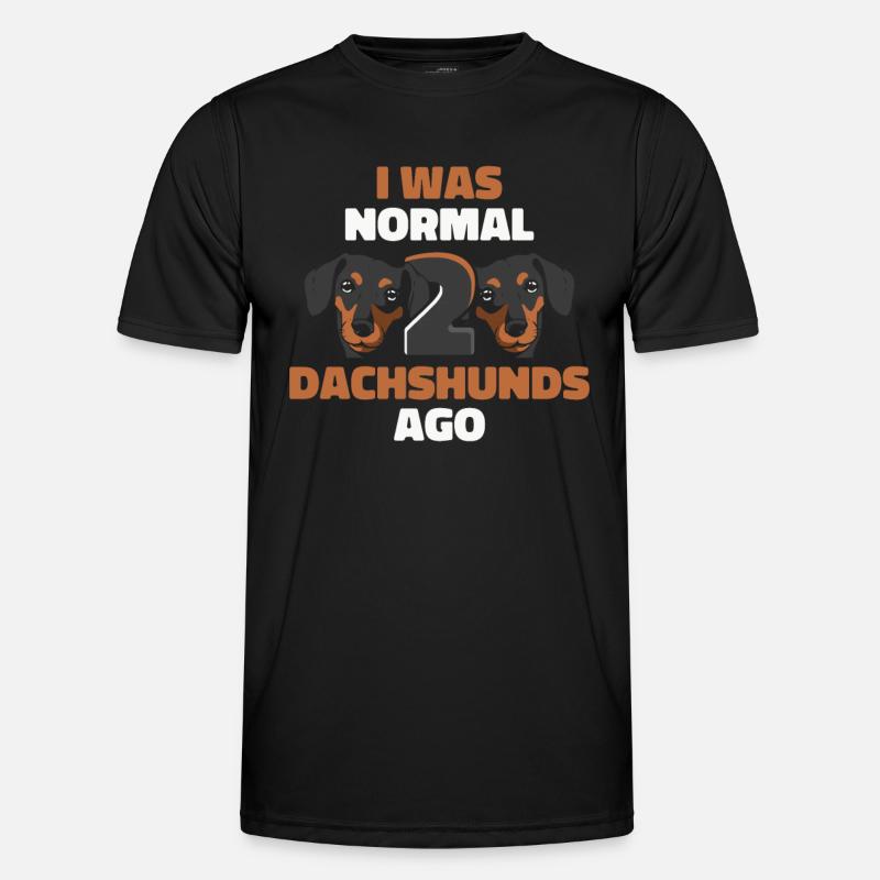 Chien teckel T-shirt sport Homme