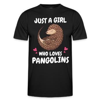 Pangolin Tier Pangoline vom Aussterben bedrohte Ar - Männer Funktions-T-Shirt - Schwarz - Vorne - AI Model Male 178 dark (178cm)