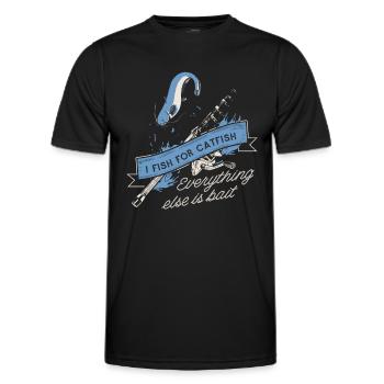 Catfish Catfish Fishing - Men's Functional T-Shirt - black - Front - AI Model Male 178 dark (178cm)