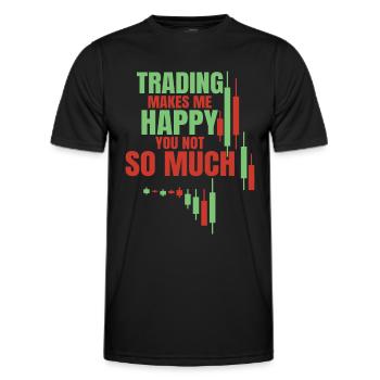 Stock Trading Trader Exchange Trading Stocks - Men's Functional T-Shirt - black - Front - AI Model Male 178 dark (178cm)
