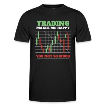 Stock Trading Trader Stock Exchange Trading Stocks - Men's Functional T-Shirt - black - Front - AI Model Male 178 dark (178cm)