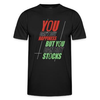Stock Trading Trader Exchange Trading Stocks - Men's Functional T-Shirt - black - Front - AI Model Male 178 dark (178cm)