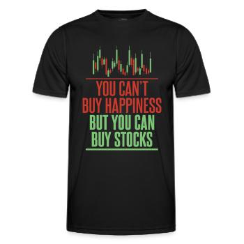 Stock Trading Trader Exchange Trading Stocks - Men's Functional T-Shirt - black - Front - AI Model Male 178 dark (178cm)