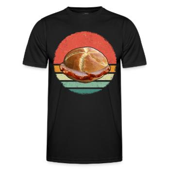 Leberkäs Bayern Leberkas Semmel Fleischkäse - T-shirt sport Homme - noir - Devant - AI Model Male 178 dark (178cm)