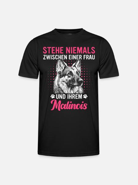 Malinois Belgischer Schäferhund Hund - Männer Funktions-T-Shirt - Schwarz
