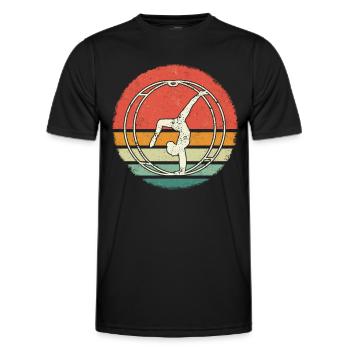 Rhönrad Gymnastics Wheel Wheel - Men's Functional T-Shirt - black - Front - AI Model Male 178 dark (178cm)