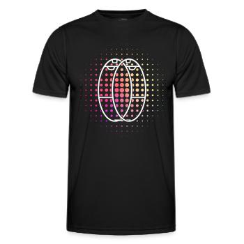 Rhönrad Gymnastics Wheel Wheel - Men's Functional T-Shirt - black - Front - AI Model Male 178 dark (178cm)