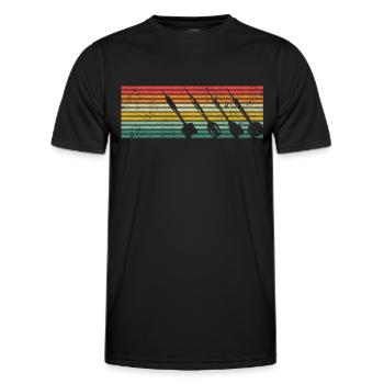 Fléchettes Fléchettes Joueur de fléchettes Fléchettes - T-shirt sport Homme - noir - Devant - AI Model Male 178 dark (178cm)
