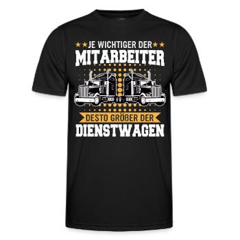 LKW Fahrer Fernfahrer Lastkraftwagenfahrer - Männer Funktions-T-Shirt - Schwarz - Vorne - AI Model Male 178 dark (178cm)
