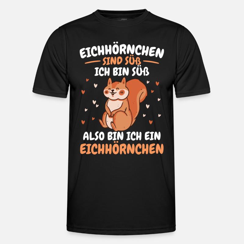 Eichhörnchen Baumhörnchen Squirrel - Männer Funktions-T-Shirt - Schwarz