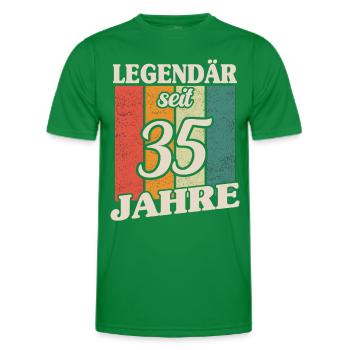 Geschenk 35 Jahre Geburtstagskind - Männer Funktions-T-Shirt - Kelly Green - Vorne - AI Model Male 178 dark (178cm)