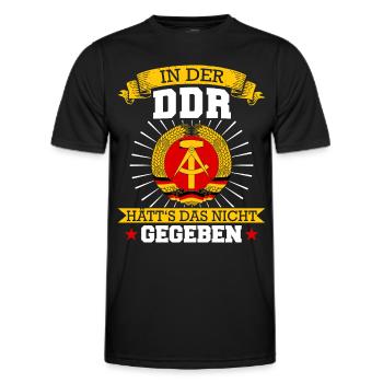 Ostdeutschland Osten Ossi DDR Heimat Ostblock - Männer Funktions-T-Shirt - Schwarz - Vorne - AI Model Male 178 dark (178cm)