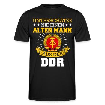 Ostdeutschland Osten Ossi DDR Heimat Ostblock - Männer Funktions-T-Shirt - Schwarz - Vorne - AI Model Male 178 dark (178cm)