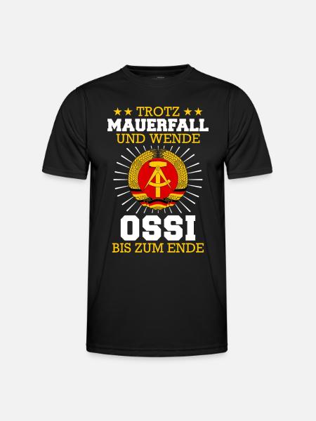 Ostdeutschland Osten Ossi DDR Heimat Ostblock - Männer Funktions-T-Shirt - Schwarz