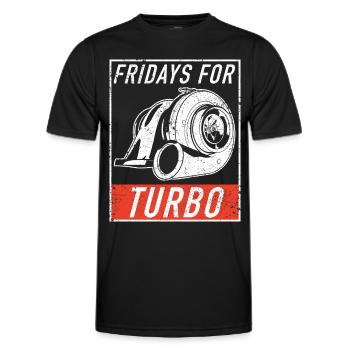 Turbocharger Turbo Displacement Engine Tuning Tuner - Men's Functional T-Shirt - black - Front - AI Model Male 178 dark (178cm)
