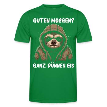 Faultier Faultiere Tier Schlafen Faul - Männer Funktions-T-Shirt - Kelly Green - Vorne - AI Model Male 178 dark (178cm)