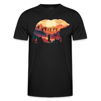 Panda Panda Ours Pandas - T-shirt sport Homme - noir - Devant - AI Model Male 178 dark (178cm)