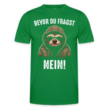 Faultier Faultiere Tier Schlafen Faul - Männer Funktions-T-Shirt - Kelly Green - Vorne - AI Model Male 178 dark (178cm)