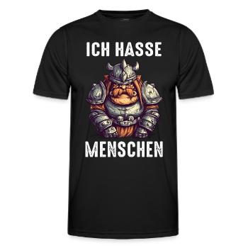 Deus Vult Kreuzritter Tempelritter Mittelalter - Männer Funktions-T-Shirt - Schwarz - Vorne - AI Model Male 178 dark (178cm)