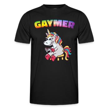 Unicorn Unicorns Mythical Creatures Mystical - Men's Functional T-Shirt - black - Front - AI Model Male 178 dark (178cm)