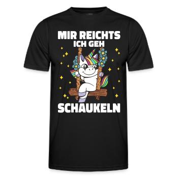 Einhorn Einhörner Fabelwesen Mystisch - Männer Funktions-T-Shirt - Schwarz - Vorne - AI Model Male 178 dark (178cm)