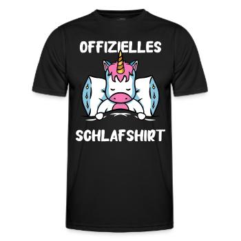 Einhorn Einhörner Fabelwesen Mystisch - Männer Funktions-T-Shirt - Schwarz - Vorne - AI Model Male 178 dark (178cm)