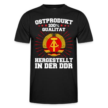 Ostdeutschland Osten Ossi DDR Heimat Ostblock - Männer Funktions-T-Shirt - Schwarz - Vorne - AI Model Male 178 dark (178cm)
