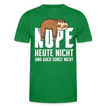 Faultier Faultiere Tier Schlafen Faul - Männer Funktions-T-Shirt - Kelly Green - Vorne - AI Model Male 178 dark (178cm)