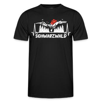 Schwarzwald Schwarzwälder Baden-Württemberg - Männer Funktions-T-Shirt - Schwarz - Vorne - AI Model Male 178 dark (178cm)