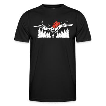 Schwarzwald Schwarzwälder Baden-Württemberg - Männer Funktions-T-Shirt - Schwarz - Vorne - AI Model Male 178 dark (178cm)