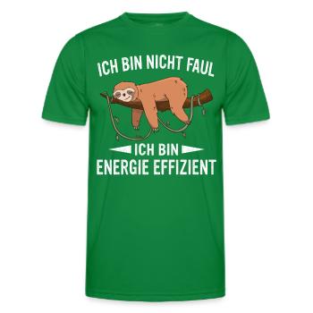Faultier Faultiere Tier Schlafen Faul - Männer Funktions-T-Shirt - Kelly Green - Vorne - AI Model Male 178 dark (178cm)