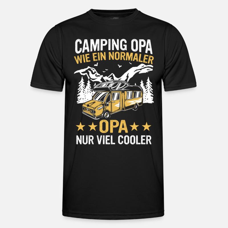 Camping Wohnwagen Camper - Männer Funktions-T-Shirt - Schwarz