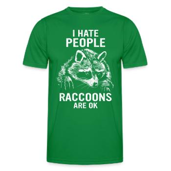 Raton laveur - T-shirt sport Homme - vert - Devant - AI Model Male 178 dark (178cm)