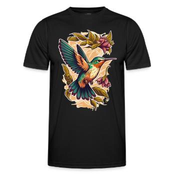 Colibri Colibri Colibri Oiseau Colibri Animal - T-shirt sport Homme - noir - Devant - AI Model Male 178 dark (178cm)