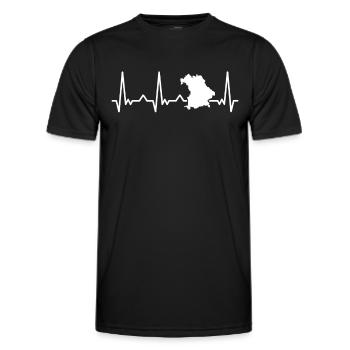 État libre de Bavière Bavarois - T-shirt sport Homme - noir - Devant - AI Model Male 178 dark (178cm)