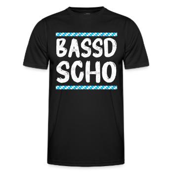 Freistaat Bayern Bayrisch - Männer Funktions-T-Shirt - Schwarz - Vorne - AI Model Male 178 dark (178cm)