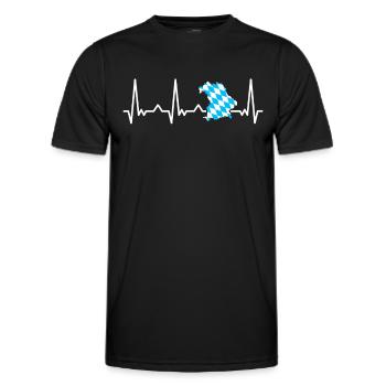 État libre de Bavière Bavarois - T-shirt sport Homme - noir - Devant - AI Model Male 178 dark (178cm)