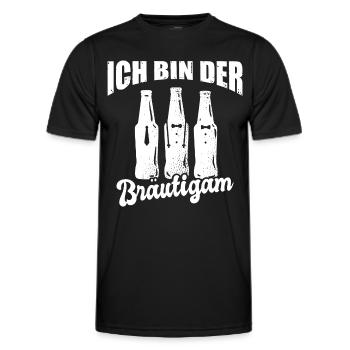 JGA Ich Bin Der Bräutigam Junggesellenabschied - Männer Funktions-T-Shirt - Schwarz - Vorne - AI Model Male 178 dark (178cm)