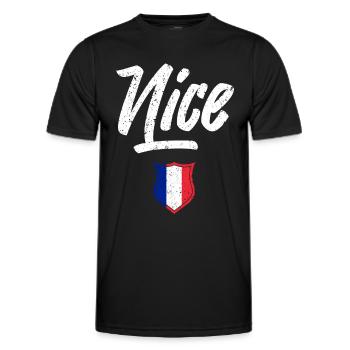 Nice - T-shirt sport Homme - noir - Devant - AI Model Male 178 dark (178cm)