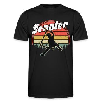 Freestyle scooter - Men's Functional T-Shirt - black - Front - AI Model Male 178 dark (178cm)