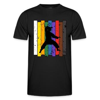 Karaté - T-shirt sport Homme - noir - Devant - AI Model Male 178 dark (178cm)
