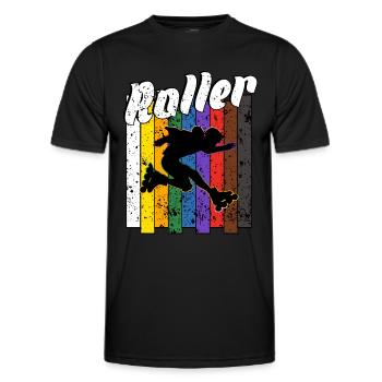 Rollerblades - Men's Functional T-Shirt - black - Front - AI Model Male 178 dark (178cm)