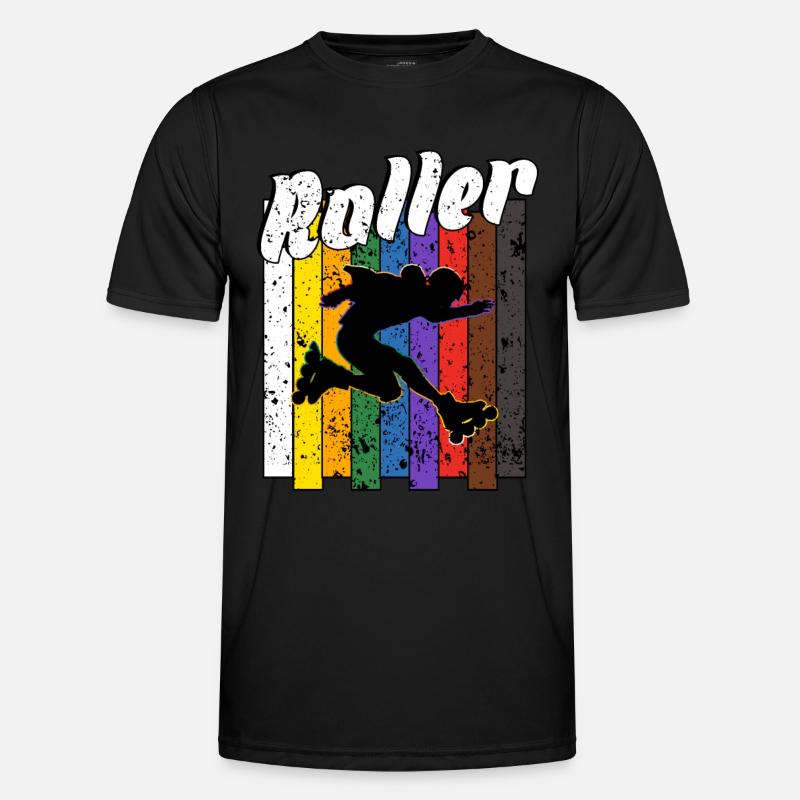 Rollerblades - Männer Funktions-T-Shirt - Schwarz