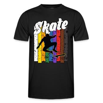 Skateboard Freestyle - Men's Functional T-Shirt - black - Front - AI Model Male 178 dark (178cm)