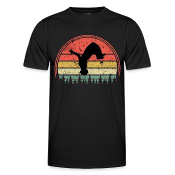 Free running - Men's Functional T-Shirt - black - Front - AI Model Male 178 dark (178cm)