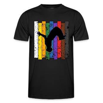 Free running - Men's Functional T-Shirt - black - Front - AI Model Male 178 dark (178cm)