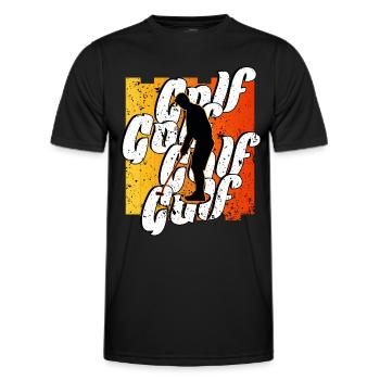 Golf - Men's Functional T-Shirt - black - Front - AI Model Male 178 dark (178cm)