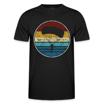 parachute - Men's Functional T-Shirt - black - Front - AI Model Male 178 dark (178cm)